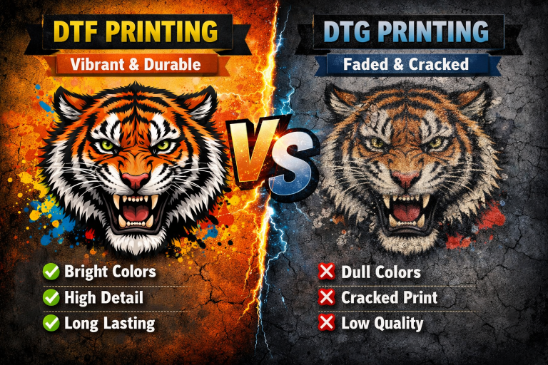 DTF vs DTG Printing: Which Is Better for Custom T-Shirts & Apparel