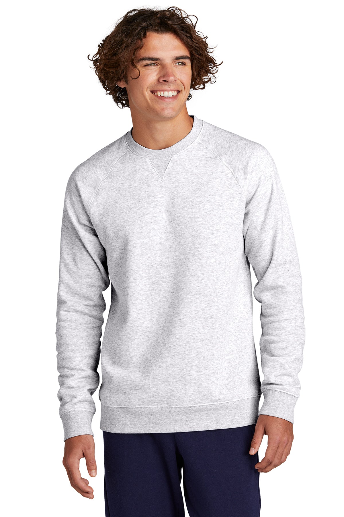 Dark navy blue Athletic Fleece featuring a classic V-notch collar by Rankin Textile