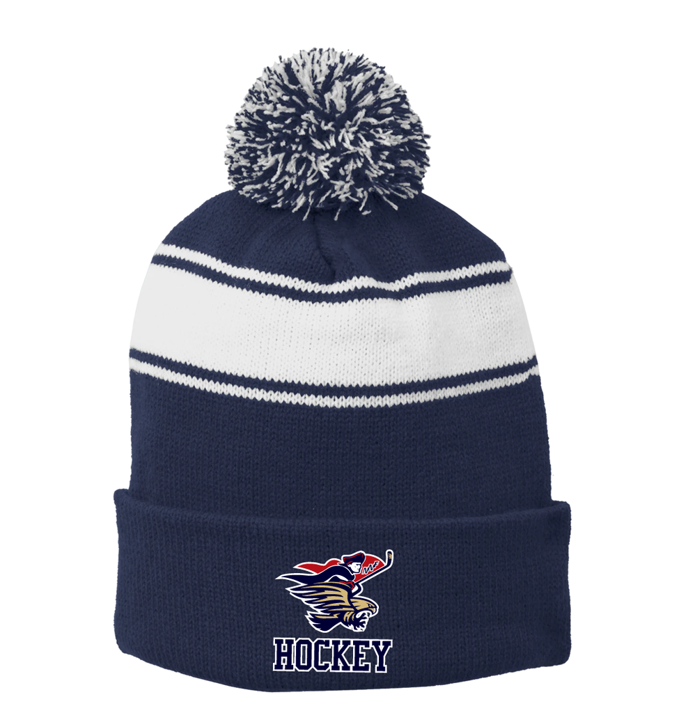 NNF Hockey Pom Pom Knit Beanie